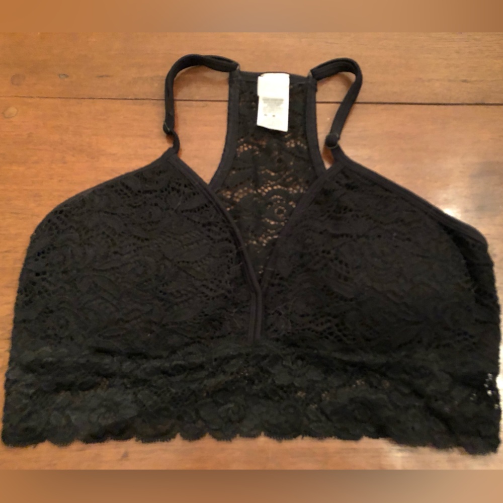 Dynamic Seamless Apparel Bkack Lace Bra -One Size Padded Bra - B/…